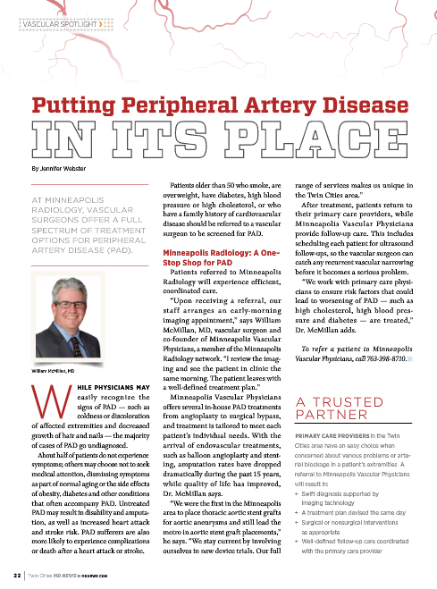 putting peripheral artery disease in its place